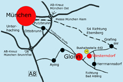 Lageplan München - Glonn - Westerndorf